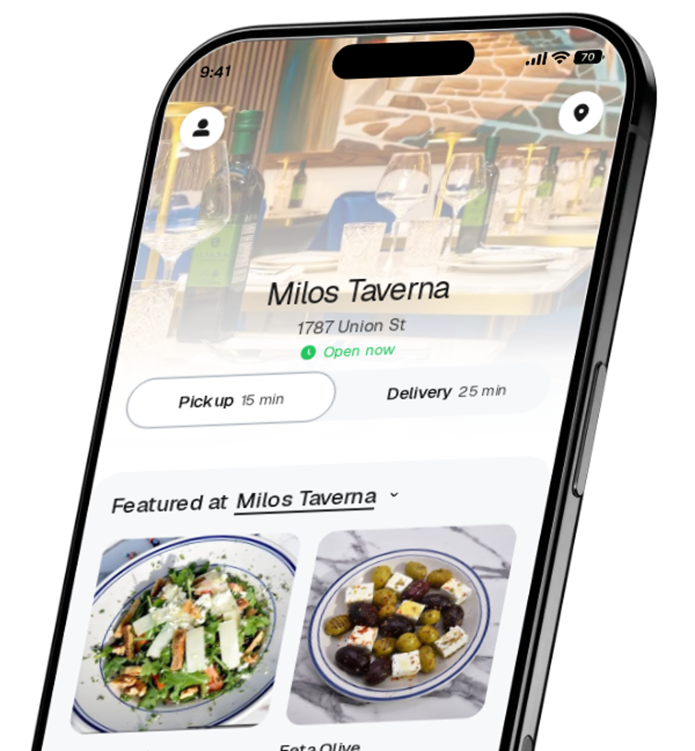 Milos Taverna app preview